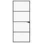 vidaXL Innentür Schwarz 83x201,5 cm Hartglas & Aluminium Schlank vidaXL Innentür Schwarz 83x201,5 cm Hartglas & Aluminium Schlank