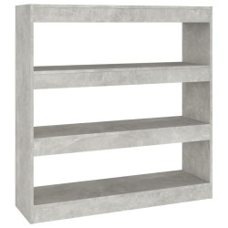 vidaXL Bücherregal/Raumteiler Betongrau 100x30x103 cm