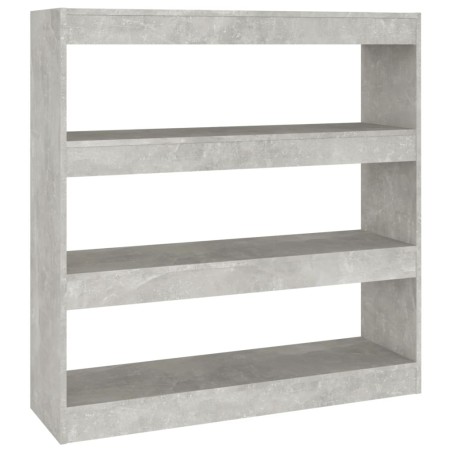 vidaXL Bücherregal/Raumteiler Betongrau 100x30x103 cm