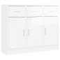 vidaXL Sideboard Hochglanz-Weiß 91x28x75 cm Holzwerkstoff vidaXL Sideboard Hochglanz-Weiß 91x28x75 cm Holzwerkstoff