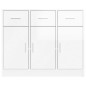 vidaXL Sideboard Hochglanz-Weiß 91x28x75 cm Holzwerkstoff vidaXL Sideboard Hochglanz-Weiß 91x28x75 cm Holzwerkstoff