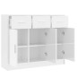 vidaXL Sideboard Hochglanz-Weiß 91x28x75 cm Holzwerkstoff vidaXL Sideboard Hochglanz-Weiß 91x28x75 cm Holzwerkstoff