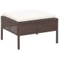3-tlg. Garten-Lounge-Set mit Auflagen Poly Rattan Braun 3-tlg. Garten-Lounge-Set mit Auflagen Poly Rattan Braun