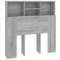 vidaXL Kopfteil mit Ablagen Grau Sonoma 100x19x103,5 cm vidaXL Kopfteil mit Ablagen Grau Sonoma 100x19x103,5 cm