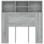 vidaXL Kopfteil mit Ablagen Grau Sonoma 100x19x103,5 cm vidaXL Kopfteil mit Ablagen Grau Sonoma 100x19x103,5 cm