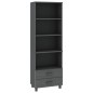 vidaXL Highboard HAMAR Dunkelgrau 60x35x180 cm Massivholz Kiefer vidaXL Highboard HAMAR Dunkelgrau 60x35x180 cm Massivholz Kiefer