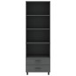 vidaXL Highboard HAMAR Dunkelgrau 60x35x180 cm Massivholz Kiefer vidaXL Highboard HAMAR Dunkelgrau 60x35x180 cm Massivholz Kiefer
