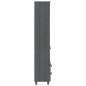 vidaXL Highboard HAMAR Dunkelgrau 60x35x180 cm Massivholz Kiefer vidaXL Highboard HAMAR Dunkelgrau 60x35x180 cm Massivholz Kiefer