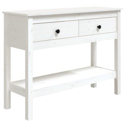vidaXL Konsolentisch Weiß 100x35x75 cm Massivholz Kiefer