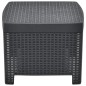 vidaXL 3-tlg. Garten-Lounge-Set Kunststoff Anthrazit vidaXL 3-tlg. Garten-Lounge-Set Kunststoff Anthrazit