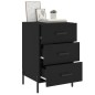 vidaXL Nachttisch Schwarz 40x40x66 cm Holzwerkstoff vidaXL Nachttisch Schwarz 40x40x66 cm Holzwerkstoff