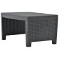 vidaXL 3-tlg. Garten-Lounge-Set Kunststoff Anthrazit vidaXL 3-tlg. Garten-Lounge-Set Kunststoff Anthrazit