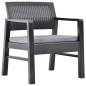 vidaXL 3-tlg. Garten-Lounge-Set Kunststoff Anthrazit vidaXL 3-tlg. Garten-Lounge-Set Kunststoff Anthrazit