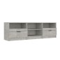 vidaXL TV-Schrank Betongrau 150x33,5x45 cm Holzwerkstoff vidaXL TV-Schrank Betongrau 150x33,5x45 cm Holzwerkstoff