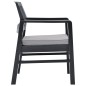 vidaXL 3-tlg. Garten-Lounge-Set Kunststoff Anthrazit vidaXL 3-tlg. Garten-Lounge-Set Kunststoff Anthrazit