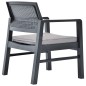 vidaXL 3-tlg. Garten-Lounge-Set Kunststoff Anthrazit vidaXL 3-tlg. Garten-Lounge-Set Kunststoff Anthrazit