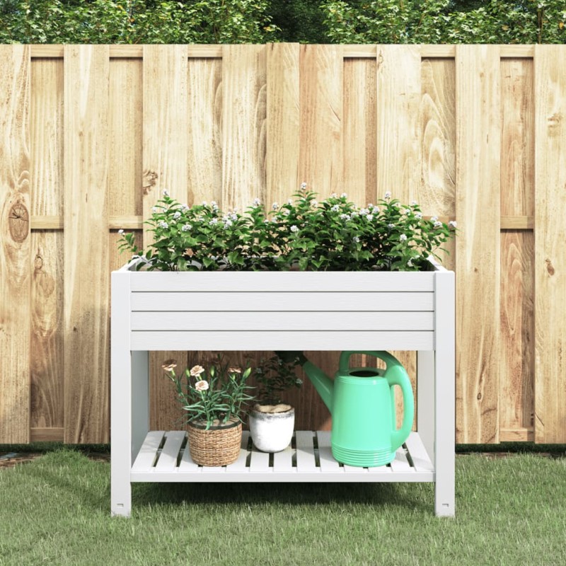 vidaXL Hochbeet Weiß 110x45x79 cm Polypropylen vidaXL Hochbeet Weiß 110x45x79 cm Polypropylen