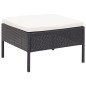 5-tlg. Garten-Sofagarnitur mit Auflagen Poly Rattan Schwarz 5-tlg. Garten-Sofagarnitur mit Auflagen Poly Rattan Schwarz