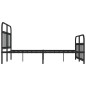 vidaXL Bettgestell mit Kopf- und Fußteil Metall Schwarz 140x200 cm vidaXL Bettgestell mit Kopf- und Fußteil Metall Schwarz 140x200 cm
