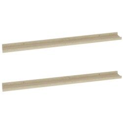 vidaXL Wandregale 2 Stk. Sonoma-Eiche 100x9x3 cm