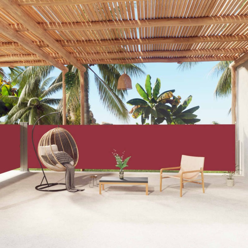 vidaXL Seitenmarkise Ausziehbar Rot 140x1000 cm vidaXL Seitenmarkise Ausziehbar Rot 140x1000 cm