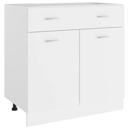 vidaXL Schubunterschrank Weiß 80x46x81,5 cm Holzwerkstoff
