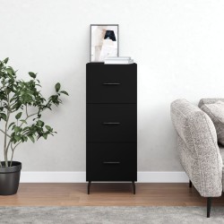 vidaXL Sideboard Schwarz 34,5x34x90 cm Holzwerkstoff
