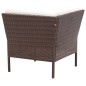 vidaXL 6-tlg. Garten-Lounge-Set mit Auflagen Poly Rattan Braun vidaXL 6-tlg. Garten-Lounge-Set mit Auflagen Poly Rattan Braun