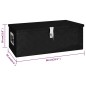 vidaXL Aufbewahrungsbox Schwarz 80x39x30 cm Aluminium vidaXL Aufbewahrungsbox Schwarz 80x39x30 cm Aluminium