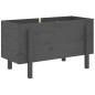 vidaXL Hochbeet Grau 101x50x57 cm Massivholz Kiefer vidaXL Hochbeet Grau 101x50x57 cm Massivholz Kiefer