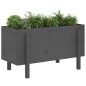 vidaXL Hochbeet Grau 101x50x57 cm Massivholz Kiefer vidaXL Hochbeet Grau 101x50x57 cm Massivholz Kiefer