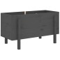 vidaXL Hochbeet Grau 101x50x57 cm Massivholz Kiefer vidaXL Hochbeet Grau 101x50x57 cm Massivholz Kiefer