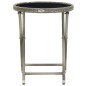 vidaXL Beistelltisch Grau 60 cm Poly Rattan und Hartglas vidaXL Beistelltisch Grau 60 cm Poly Rattan und Hartglas