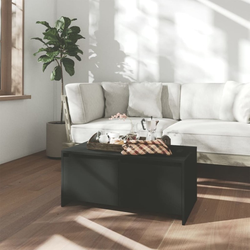 vidaXL Couchtisch Schwarz 90x50x41,5 cm Holzwerkstoff vidaXL Couchtisch Schwarz 90x50x41,5 cm Holzwerkstoff