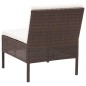 vidaXL 6-tlg. Garten-Lounge-Set mit Auflagen Poly Rattan Braun vidaXL 6-tlg. Garten-Lounge-Set mit Auflagen Poly Rattan Braun