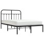 vidaXL Bettgestell mit Kopfteil Metall Schwarz 120x200 cm vidaXL Bettgestell mit Kopfteil Metall Schwarz 120x200 cm