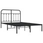 vidaXL Bettgestell mit Kopfteil Metall Schwarz 120x200 cm vidaXL Bettgestell mit Kopfteil Metall Schwarz 120x200 cm