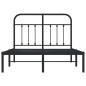 vidaXL Bettgestell mit Kopfteil Metall Schwarz 120x200 cm vidaXL Bettgestell mit Kopfteil Metall Schwarz 120x200 cm