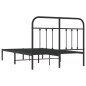 vidaXL Bettgestell mit Kopfteil Metall Schwarz 120x200 cm vidaXL Bettgestell mit Kopfteil Metall Schwarz 120x200 cm