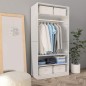 vidaXL Kleiderschrank Hochglanz-Weiß 100x50x200 cm Holzwerkstoff vidaXL Kleiderschrank Hochglanz-Weiß 100x50x200 cm Holzwerkstoff