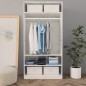 vidaXL Kleiderschrank Hochglanz-Weiß 100x50x200 cm Holzwerkstoff vidaXL Kleiderschrank Hochglanz-Weiß 100x50x200 cm Holzwerkstoff