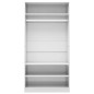 vidaXL Kleiderschrank Hochglanz-Weiß 100x50x200 cm Holzwerkstoff vidaXL Kleiderschrank Hochglanz-Weiß 100x50x200 cm Holzwerkstoff