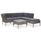 vidaXL 6-tlg. Garten-Sofagarnitur mit Auflagen Poly Rattan Grau vidaXL 6-tlg. Garten-Sofagarnitur mit Auflagen Poly Rattan Grau