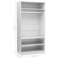vidaXL Kleiderschrank Hochglanz-Weiß 100x50x200 cm Holzwerkstoff vidaXL Kleiderschrank Hochglanz-Weiß 100x50x200 cm Holzwerkstoff