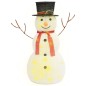 vidaXL LED-Schneemann Weihnachtsfigur Luxus-Stoff 90 cm vidaXL LED-Schneemann Weihnachtsfigur Luxus-Stoff 90 cm
