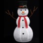vidaXL LED-Schneemann Weihnachtsfigur Luxus-Stoff 90 cm vidaXL LED-Schneemann Weihnachtsfigur Luxus-Stoff 90 cm