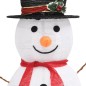 vidaXL LED-Schneemann Weihnachtsfigur Luxus-Stoff 90 cm vidaXL LED-Schneemann Weihnachtsfigur Luxus-Stoff 90 cm