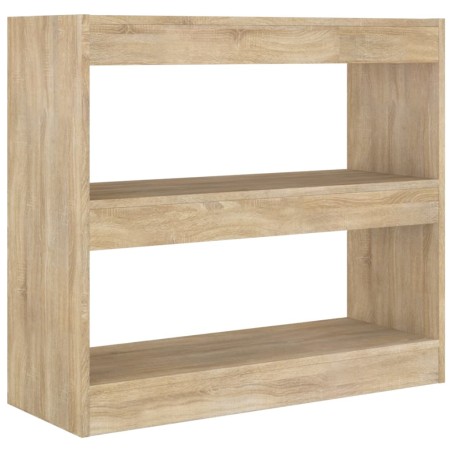 vidaXL Bücherregal/Raumteiler Sonoma-Eiche 80x30x72 cm