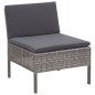 vidaXL 6-tlg. Garten-Sofagarnitur mit Auflagen Poly Rattan Grau vidaXL 6-tlg. Garten-Sofagarnitur mit Auflagen Poly Rattan Grau