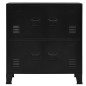 vidaXL Lagerschrank Industrial Schwarz 75x40x80 cm Stahl vidaXL Lagerschrank Industrial Schwarz 75x40x80 cm Stahl
